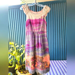 Anthropologie Moulinette Souers Vetements Sleeveless Dress  100% SilkSize 6